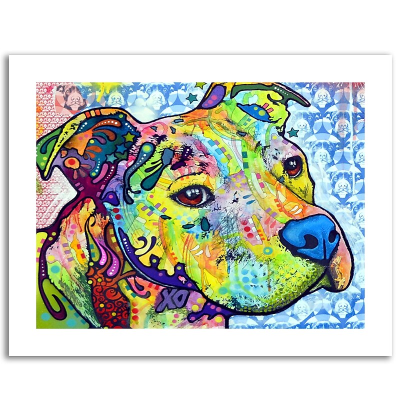 Trademark Fine Art Dean Russo 'Thoughtful Pitbull III' Paper Art 18 x 24 (ALI0262-1824-P) image 1