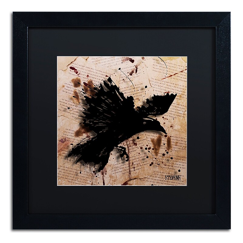 Trademark Fine Art Roderick Stevens 'The Raven 1' 16 x 16 (RS1011-B1616BMF) image 1