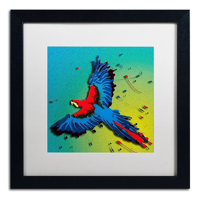 Trademark Fine Art Roderick Stevens 'The Raven 3' 16 x 16 (RS1014-B1616MF) image 1