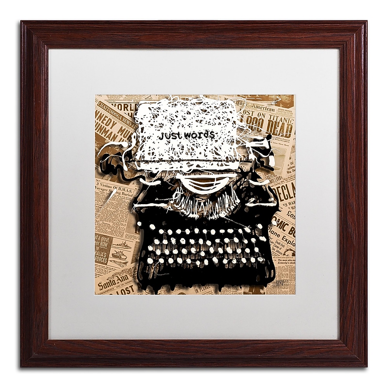 Trademark Fine Art Roderick Stevens 'Just Words 1' 16 x 16 (RS982-W1616MF) image 1