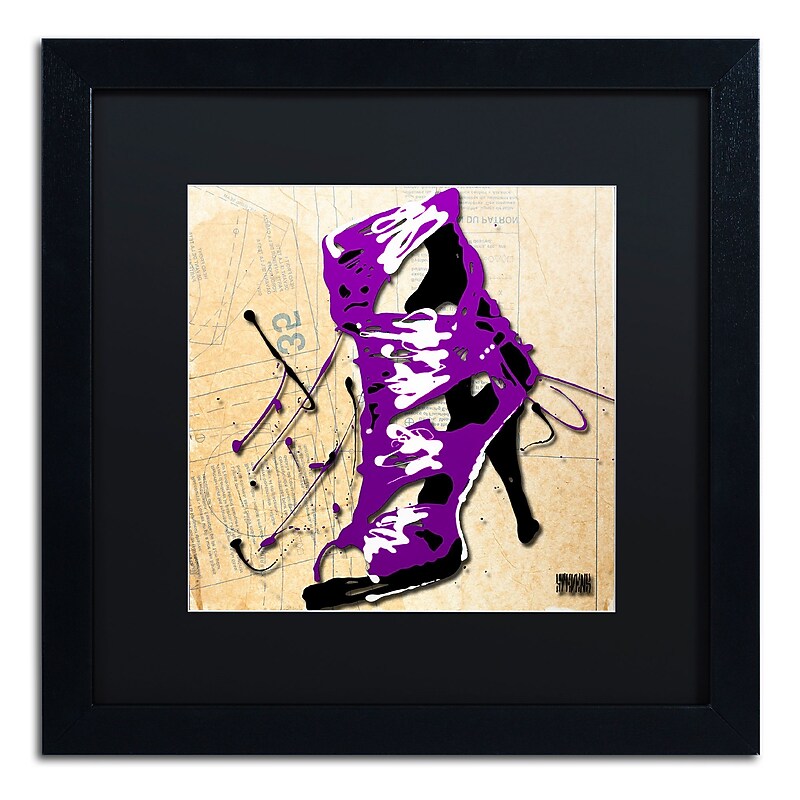 Trademark Fine Art Roderick Stevens 'Purple Strap Boot' 16 x 16 (RS986-B1616BMF) image 1