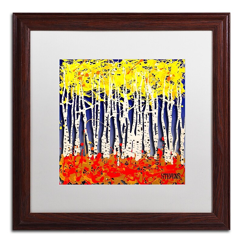 Trademark Fine Art Roderick Stevens 'White Aspens' 16 x 16 (RS994-W1616MF) image 1