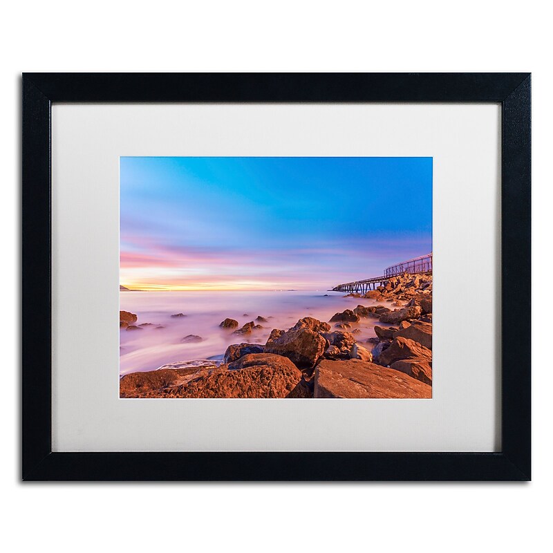 Trademark Fine Art Chris Moyer 'Low Shoals View' 16 x 20 Framed Art Print (ALI0763-B1620MF) image 1