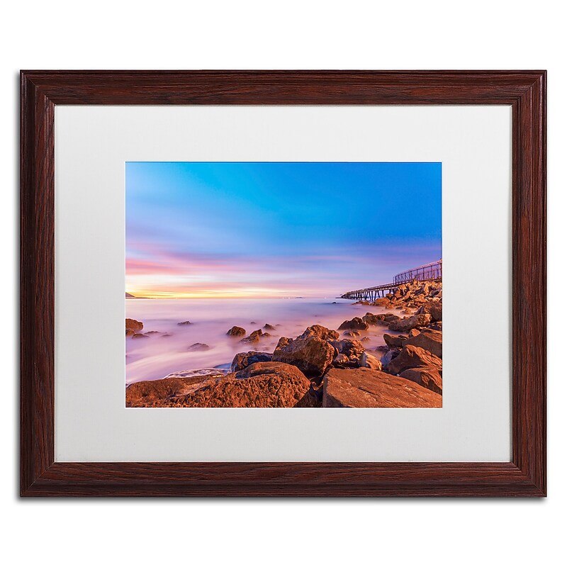 Trademark Fine Art Chris Moyer 'Low Shoals View' 16 x 20 Framed Art Print (ALI0763-W1620MF) image 1