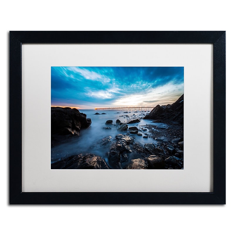 Trademark Fine Art Chris Moyer 'Bacara Twilight' 16 x 20 Framed Art Print (ALI0775-B1620MF) image 1