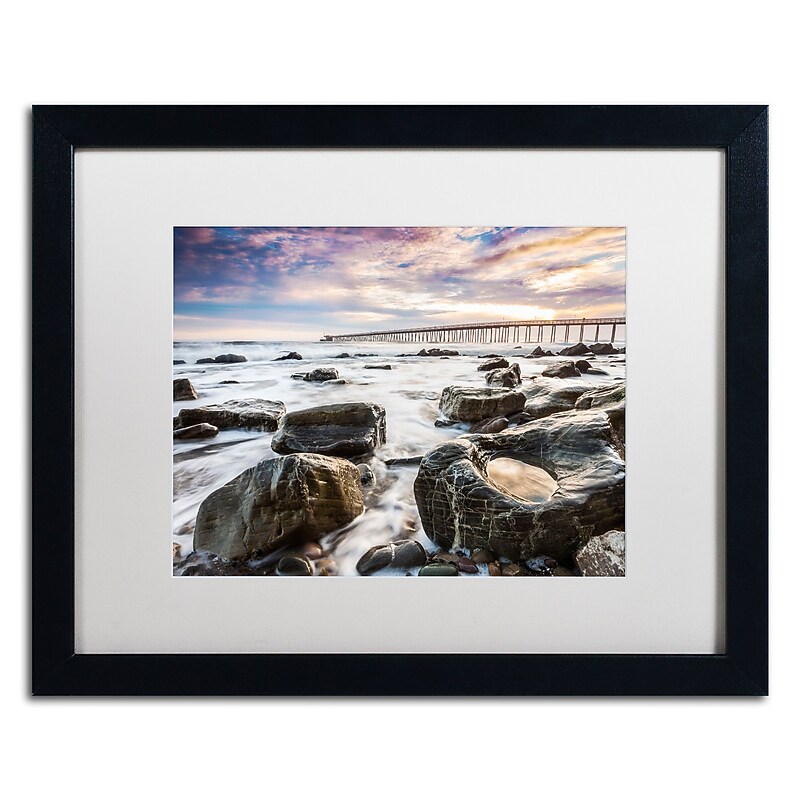 Trademark Fine Art Chris Moyer 'Goleta Shores' 16 x 20 Framed Art Print (ALI0776-B1620MF) image 1