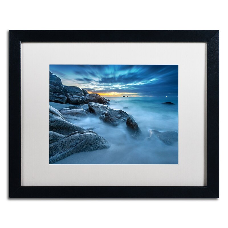 Trademark Fine Art Mathieu Rivrin 'Blue Hour for a Blue Ocean' 16 x 20 (RV0033-B1620MF) image 1