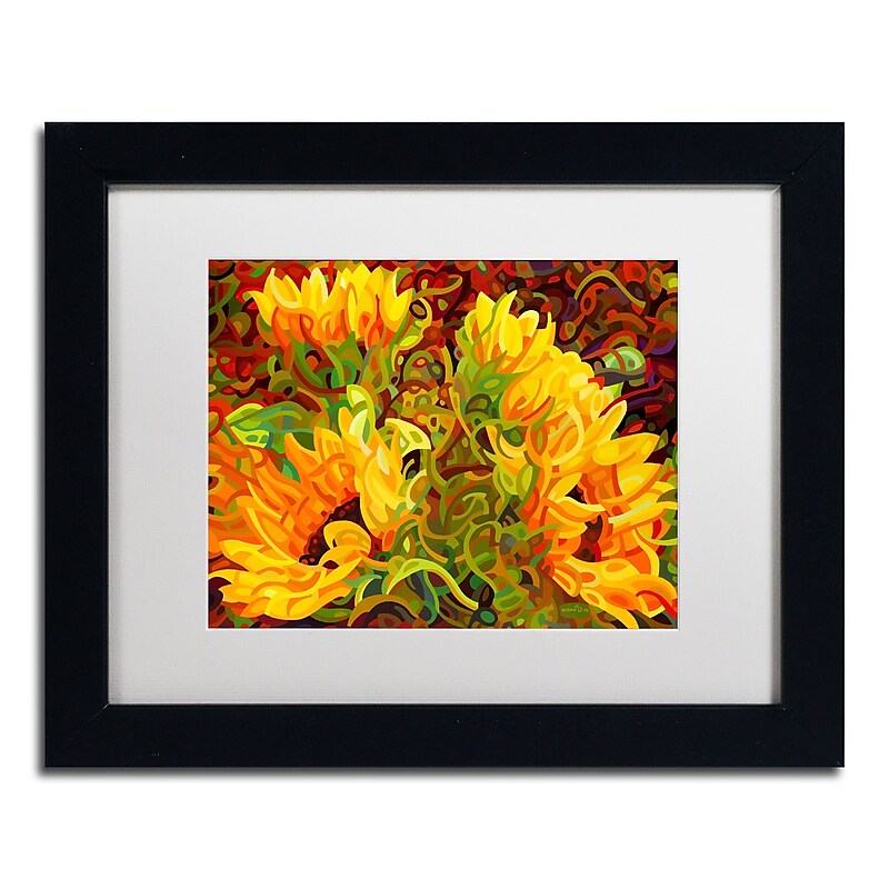 Trademark Fine Art Mandy Budan 'Four Sunflowers' 11 x 14 (ALI0919-B1114MF) image 1