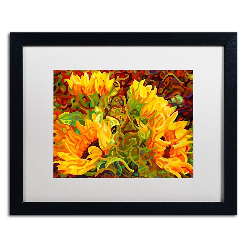 Trademark Fine Art Mandy Budan 'Four Sunflowers' 16 x 20 (ALI0919-B1620MF) image 1