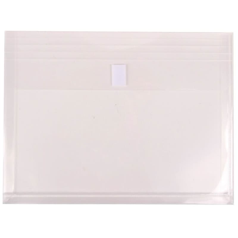 JAM Paper Standard Plastic Document File, Letter, Clear, 12/Pack (218V1CL) image 1