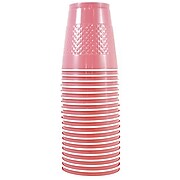JAM Paper® Plastic Party Cups, 12 oz, Baby Pink, 20 Glasses/Pack (2255520705)