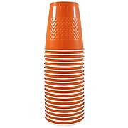 JAM Paper® Plastic Party Cups, 12 oz, Orange, 20 Glasses/Pack (2255520706)