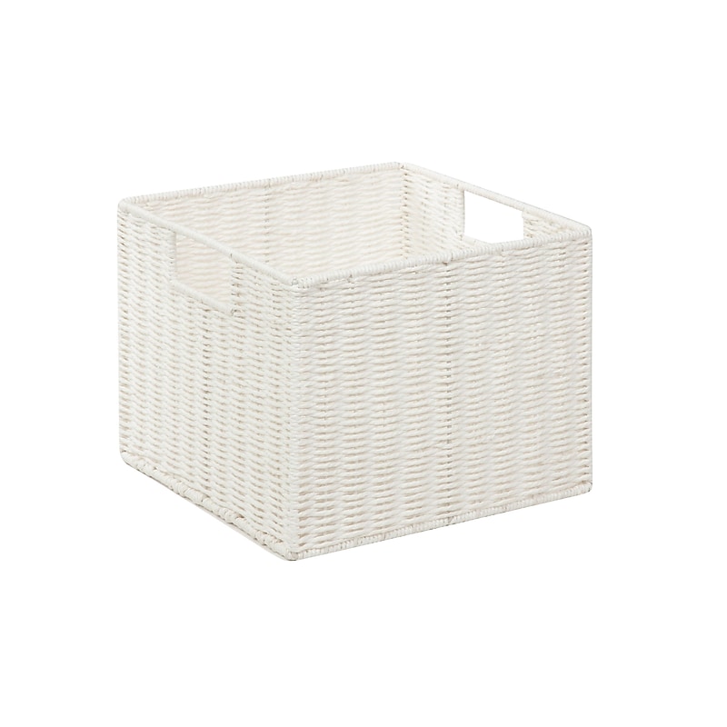 Honey Can Do Paper Rope Storage Crate White (STO-03562) image 1