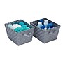 Honey Can Do Double Woven Task-It Baskets, Silver, 2/Pack (STO-05088)~#|#~m002668851_sc7