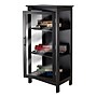 Winsome Poppy Display Cabinet with 3-Sided Tempered Glass, 47.2"H, Black (20523)~#|#~m002680863_sc7