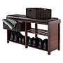 Winsome Colin Storage Bench with Cushion Seat and Baskets, Cappuccino (40438)~#|#~m002680866_sc7