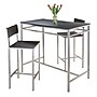 Winsome Hanley Table with Two 26" High Back Stools, Black (93336)~#|#~m002680923_sc7