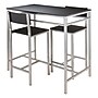 Winsome Hanley Table with Two 26" High Back Stools, Black (93336)~#|#~m002680924_sc7