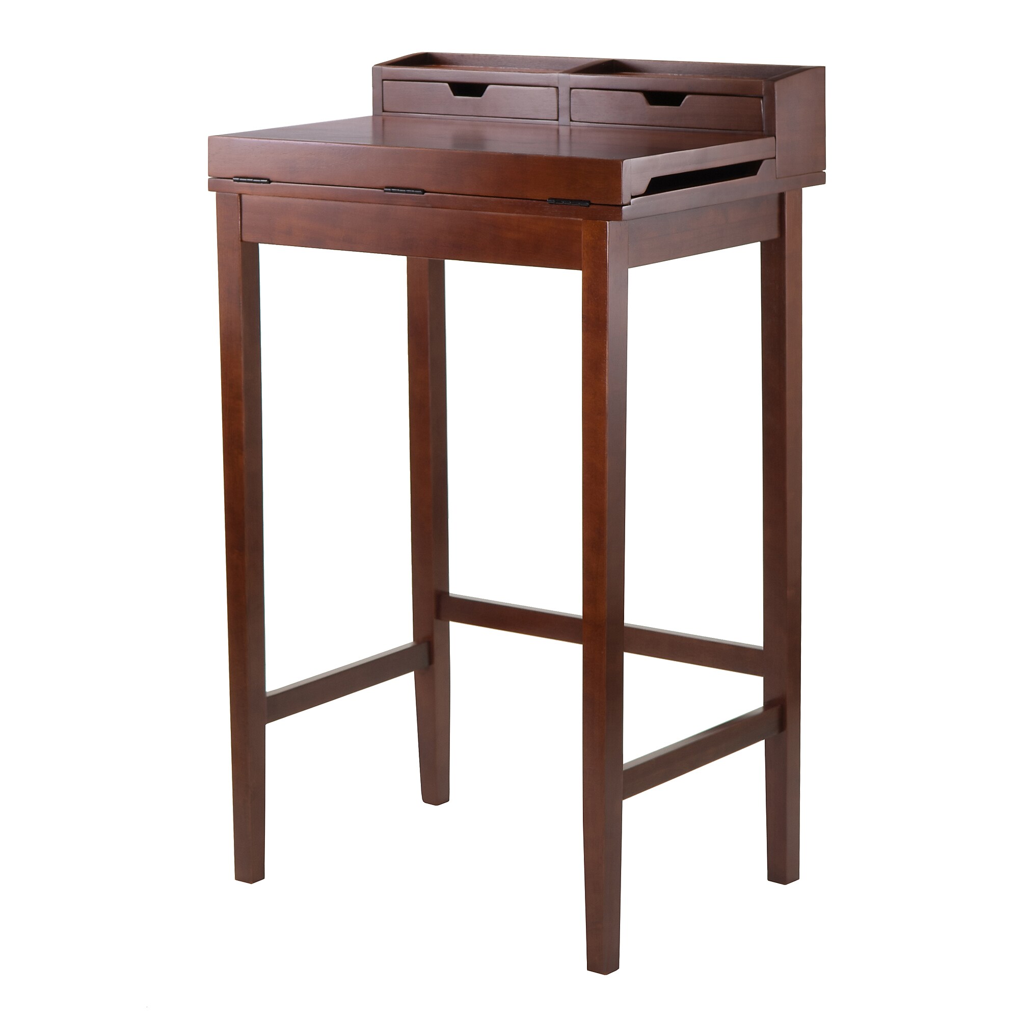 Winsome Brighton 28″W Wood Rectangular Writing Area and Hutch, Walnut (94628) Sansujyuku sansujyuku.com
