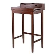 Winsome High Desk with Flip-out Writing Area and Hutch, Walnut (94628)