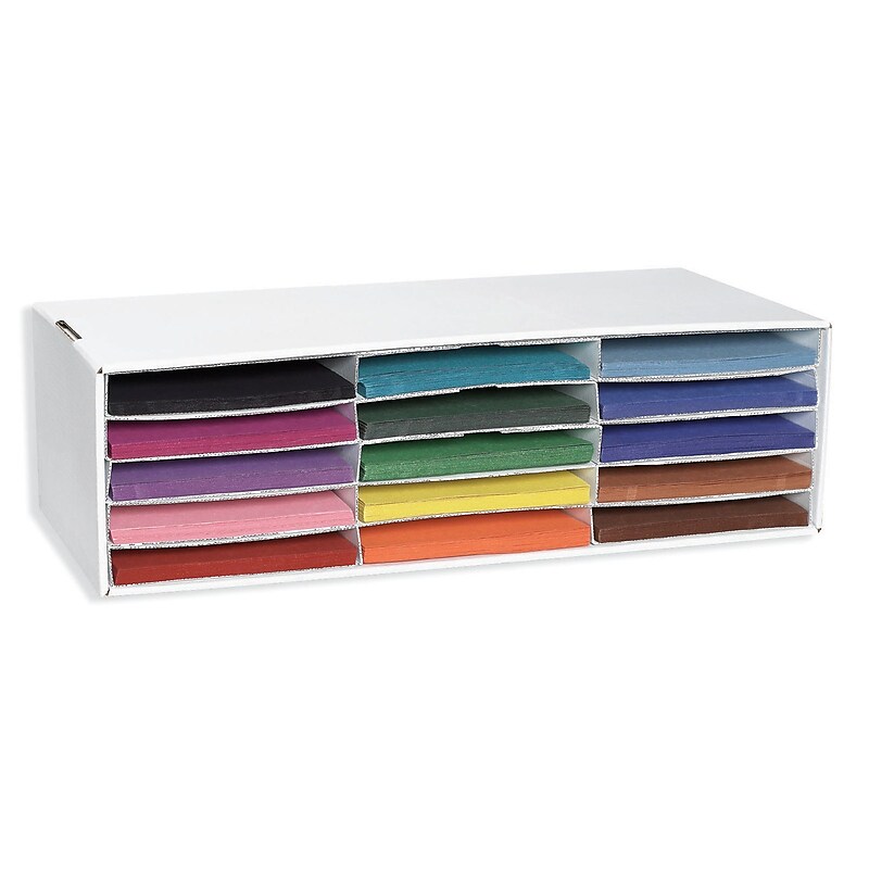 Classroom Keepers Construction Paper Storage, 9"x12", White (PAC001310) image 1
