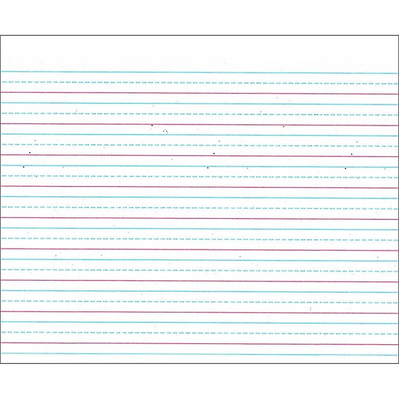 Zaner-Bloser Broken Midline Sulphite Paper; 500 Sheet, Ruled, 10.50" x 8", 500/Pack, White image 1