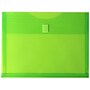 JAM Paper® Plastic Envelopes with Hook & Loop Closure, 9.75 x 13 with 1 Inch Expansion, Lime Green, 12/Pack (218V1LI)~#|#~m002731524_sc7