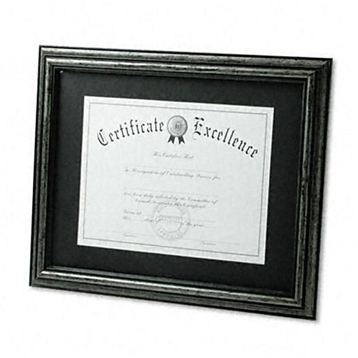 Dax 11" x 14" Wood Desk/Wall Document Frame, Antique Charcoal Brushed
