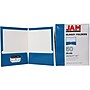 JAM Paper Laminated 2-Pocket Glossy Presentation Folders, Blue, 25/Pack (385GBUD)~#|#~m002765501_sc7