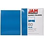 JAM Paper Laminated 2-Pocket Glossy Presentation Folders, Blue, 25/Pack (385GBUD)~#|#~m002765502_sc7