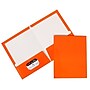 JAM Paper Laminated 2-Pocket Glossy Presentation Folders, Orange, 25/Pack (385GORD)~#|#~m002765518_sc7