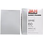 JAM Paper Laminated 2-Pocket Glossy Presentation Folders, Silver, 25/Pack (385GSID)~#|#~m002765533_sc7