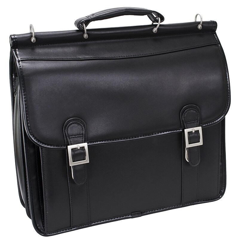 McKlein V Series Leather Briefcase, Laptop Compatible, Black (80335) image 1