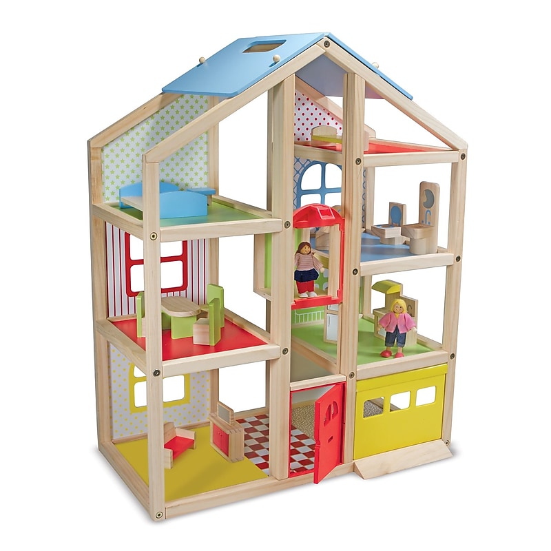 Melissa & Doug Hi-Rise Dollhouse, 25" x 25" x 5.7" (2462) (2462) image 1