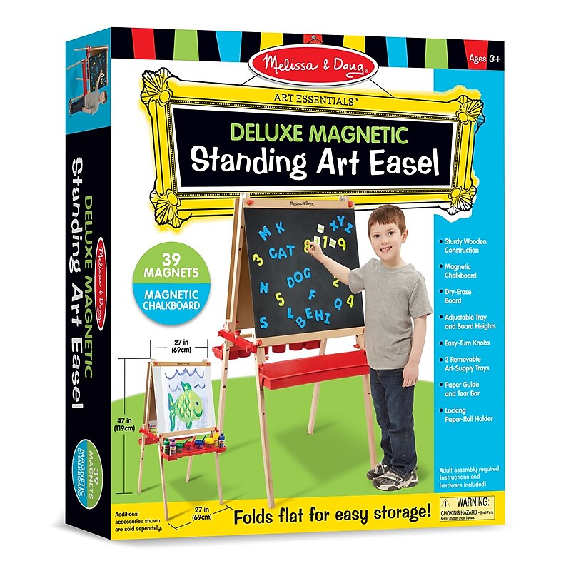 Melissa & Doug Magnetic Combination Board Dry-Erase Whiteboard, Wood Frame, 2.4' (9336) image 1
