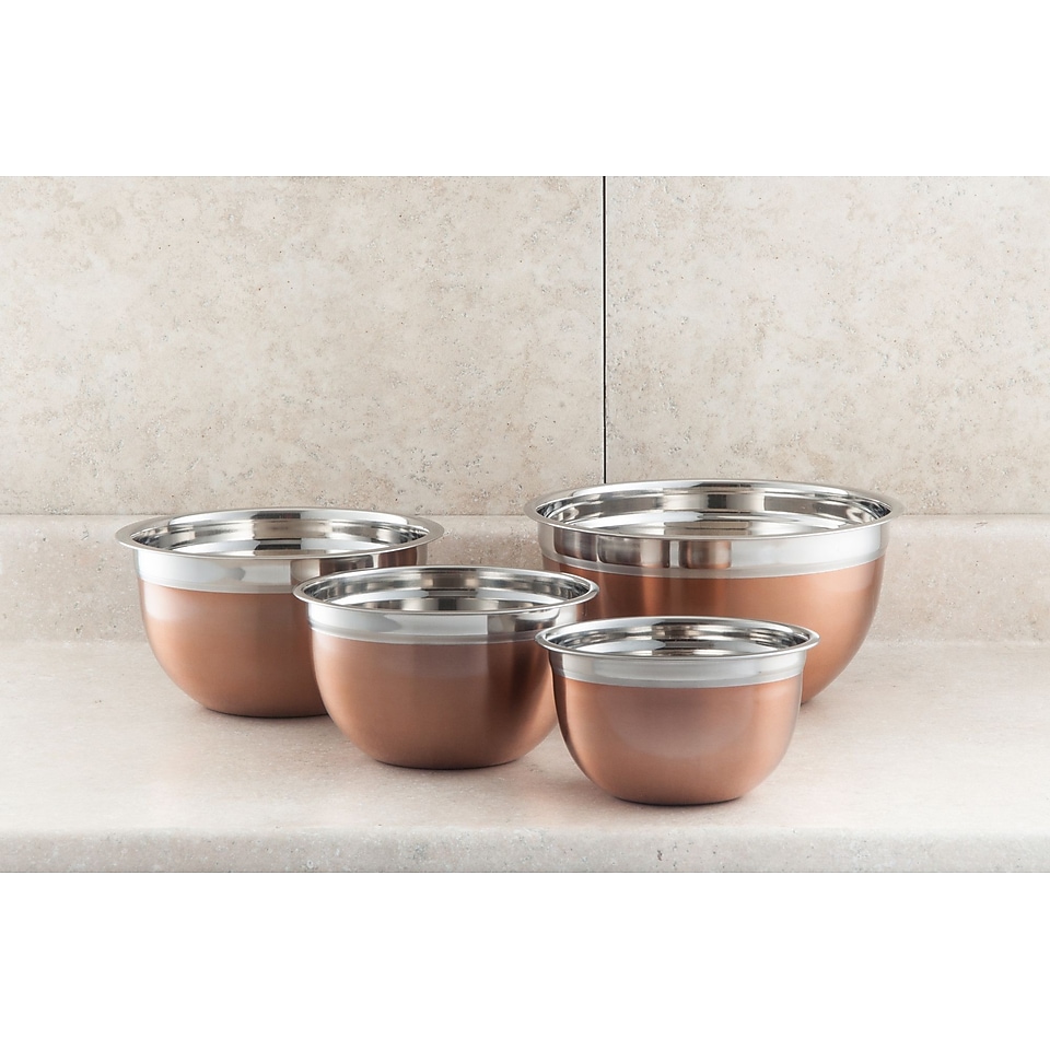 Cook Pro 4 Piece Stainless Steel Mixing Bowl Set (Set of 4)