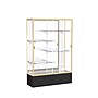 Ghent Spirit 48"W x 72"H x 16"D Floor Case, Mirror Back, Champagne Finish, Black Base~#|#~m002839551_sc7