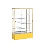 Ghent Spirit 48"W x 72"H x 16"D Floor Case, Mirror Back, Champagne Finish, Golden Rod Base~#|#~m002839557_sc7