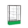 Ghent Spirit 48"W x 72"H x 16"D Floor Case, Mirror Back, Dk. Bronze Finish, Kelly Green Base~#|#~m002839560_sc7