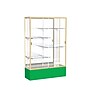 Ghent Spirit 48"W x 72"H x 16"D Floor Case, Mirror Back, Champagne Finish, Kelly Green Base~#|#~m002839561_sc7