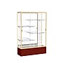 Ghent Spirit 48"W x 72"H x 16"D Floor Case, Mirror Back, Champagne Finish, Maroon Base~#|#~m002839564_sc7