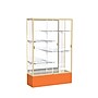 Ghent Spirit 48"W x 72"H x 16"D Floor Case, Mirror Back, Champagne Finish, Orange Base~#|#~m002839570_sc7