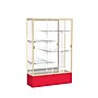 Ghent Spirit 48"W x 72"H x 16"D Floor Case, Mirror Back, Champagne Finish, Red Base~#|#~m002839576_sc7