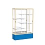 Ghent Spirit 48"W x 72"H x 16"D Floor Case, Mirror Back, Champagne Finish, Royal Blue Base~#|#~m002839579_sc7