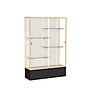 Ghent Spirit 48"W x 72"H x 16"D Floor Case, Plaque Back, Champagne Finish, Black Base~#|#~m002839582_sc7