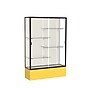 Ghent Spirit 48"W x 72"H x 16"D Floor Case, Plaque Back, Dk. Bronze Finish, Golden Rod Base~#|#~m002839586_sc7