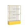 Ghent Spirit 48"W x 72"H x 16"D Floor Case, Plaque Back, Champagne Finish, Golden Rod Base~#|#~m002839587_sc7