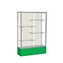 Ghent Spirit 48"W x 72"H x 16"D Floor Case, Plaque Back, Satin Finish, Kelly Green Base~#|#~m002839591_sc7