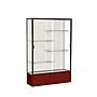 Ghent Spirit 48"W x 72"H x 16"D Floor Case, Plaque Back, Dk. Bronze Finish, Maroon Base~#|#~m002839592_sc7