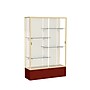 Ghent Spirit 48"W x 72"H x 16"D Floor Case, Plaque Back, Champagne Finish, Maroon Base~#|#~m002839593_sc7